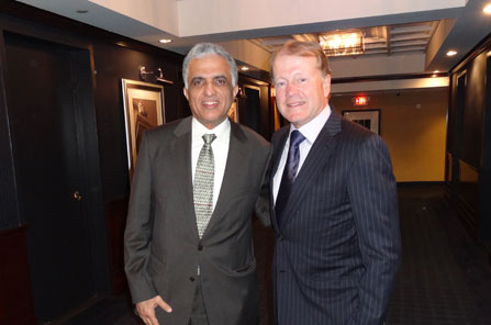 Sheikh Saud bin Saqr Al Qasimi with John Chambers